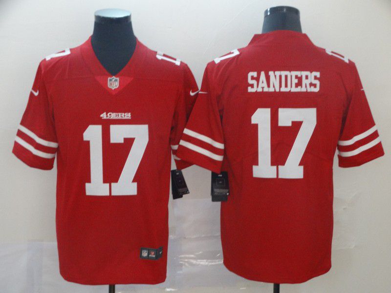 Men San Francisco 49ers #17 Sanders Red Nike Vapor Untouchable Limited Player NFL Jerseys